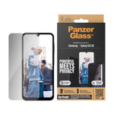 Samsung Galaxy A25 (5G) PanzerGlass Ultra Wide Fit Re:fresh Beskyttende glass m. EasyAligner - Personvern - Platinum Styrke - Gjennomsiktig / Svart kant
