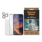 iPhone 14 Pro Max PanzerGlass 3-i-1-pakke m. EasyAligner - Skjermbeskytter (UWF) / Bakdeksel / Kamerabeskyttelse - Gjennomsiktig