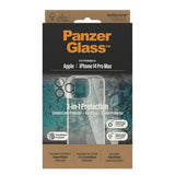 iPhone 14 Pro Max PanzerGlass 3-i-1-pakke m. EasyAligner - Skjermbeskytter (UWF) / Bakdeksel / Kamerabeskyttelse - Gjennomsiktig