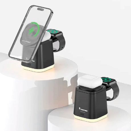 Zmartgear 3-i-1 trådløs lader 22,5W - MagSafe-kompatibel - Svart