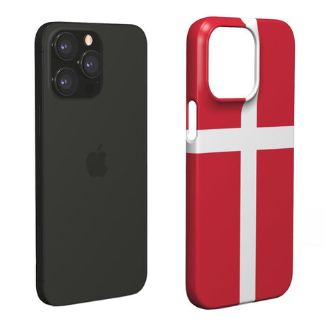 EIDERWOOD iPhone 15 Hardplast Bakdeksel - Danmarks flagg