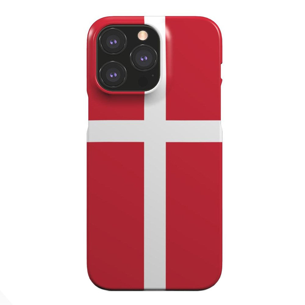 EIDERWOOD iPhone 13 Pro Hard Plast Bakdeksel - Danmarks flagg