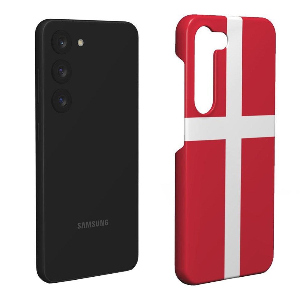EIDERWOOD Samsung Galaxy S22 Ultra Hard Plastic Bakdeksel - Danmarks flagg