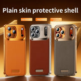 iPhone 17 Pro EIDERWOOD Stilrent Metal Mobilcover m. Kunstlæder - Sølv / Grå