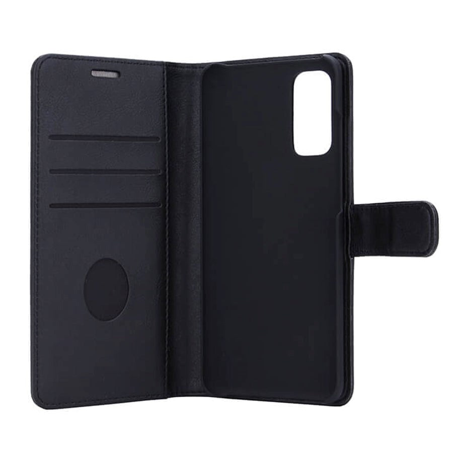 RadiCover Samsung Galaxy S20 - Vegansk Læder Flip Cover - 86% Strålingsbeskyttelse - Sort