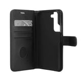 RadiCover Samsung Galaxy S22 - Vegansk Læder Flip Cover - 86% Strålingsbeskyttelse - Sort