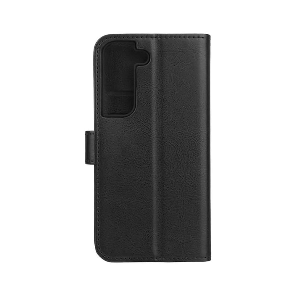RadiCover Samsung Galaxy S22 - Vegansk Læder Flip Cover - 86% Strålingsbeskyttelse - Sort