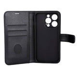 iPhone 15 Pro RadiCover Vegan Leather Flip Cover - 86 % strålebeskyttelse - MagSafe-kompatibel - Svart