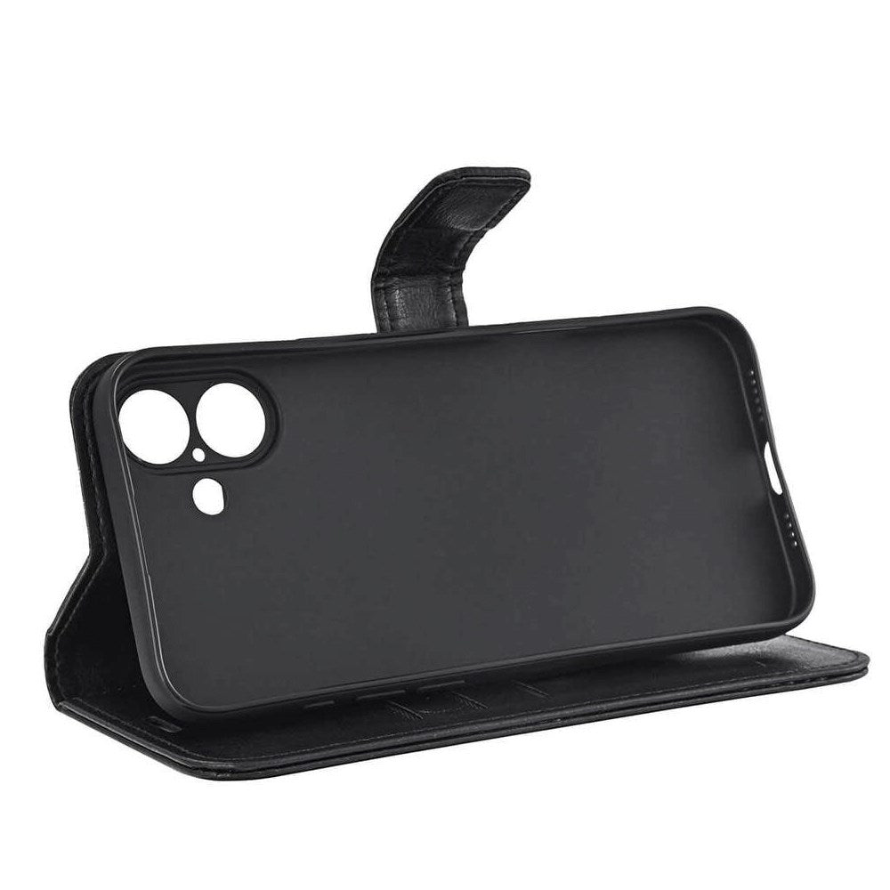 RadiCover iPhone 16 Plus Anti Radiation Vegan Leather Flip Cover m. Lommebok - MagSafe-kompatibel - Svart