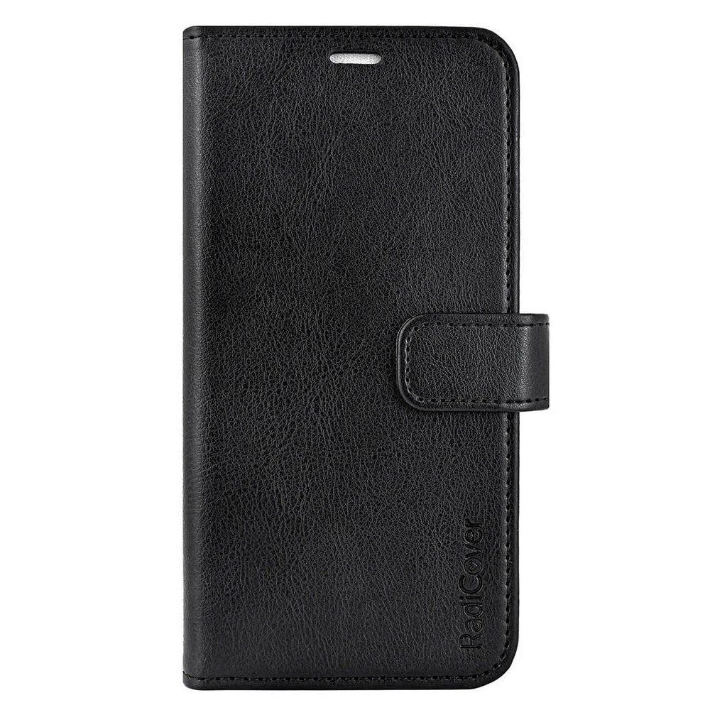 RadiCover iPhone 16 Pro Anti Radiation Vegan Leather Flip Cover m. Lommebok - MagSafe-kompatibel - Svart