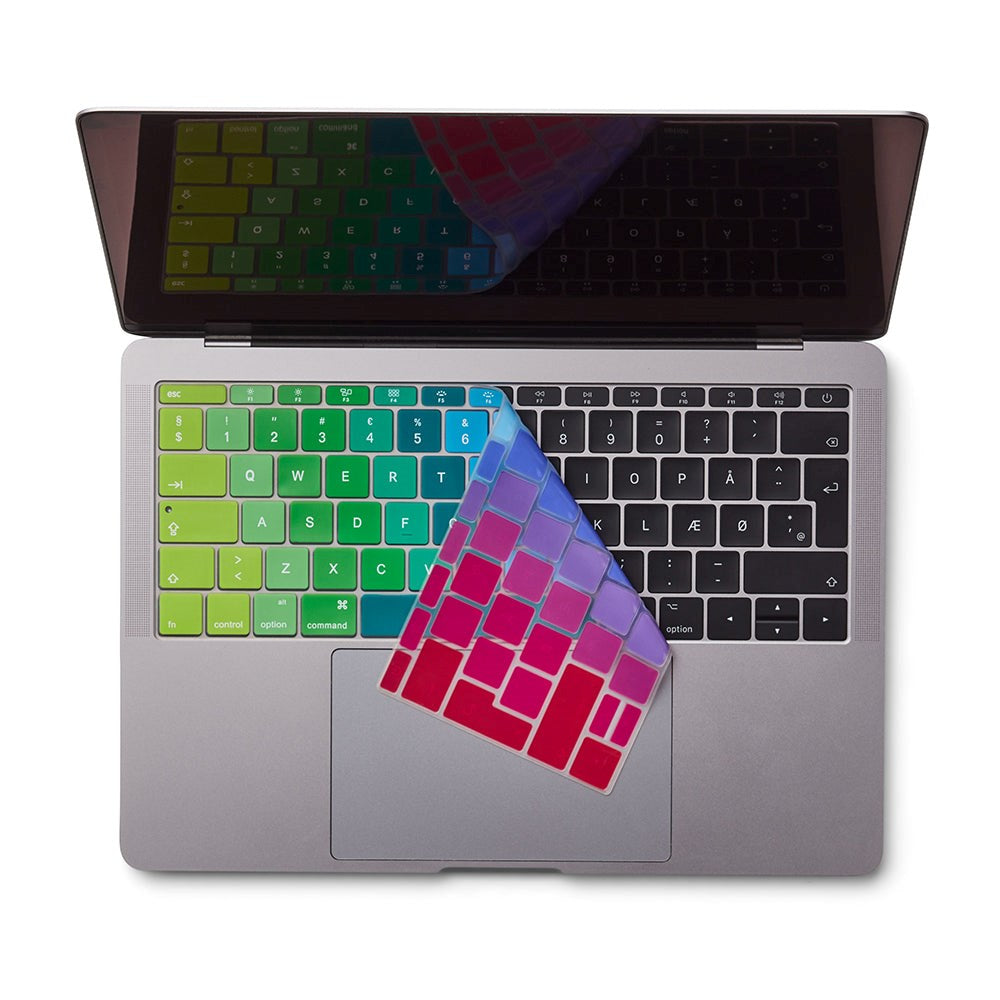 Philbert MacBook (A1534 / A1708) Tastaturdeksel m. Dansk tastatur - Rainbow