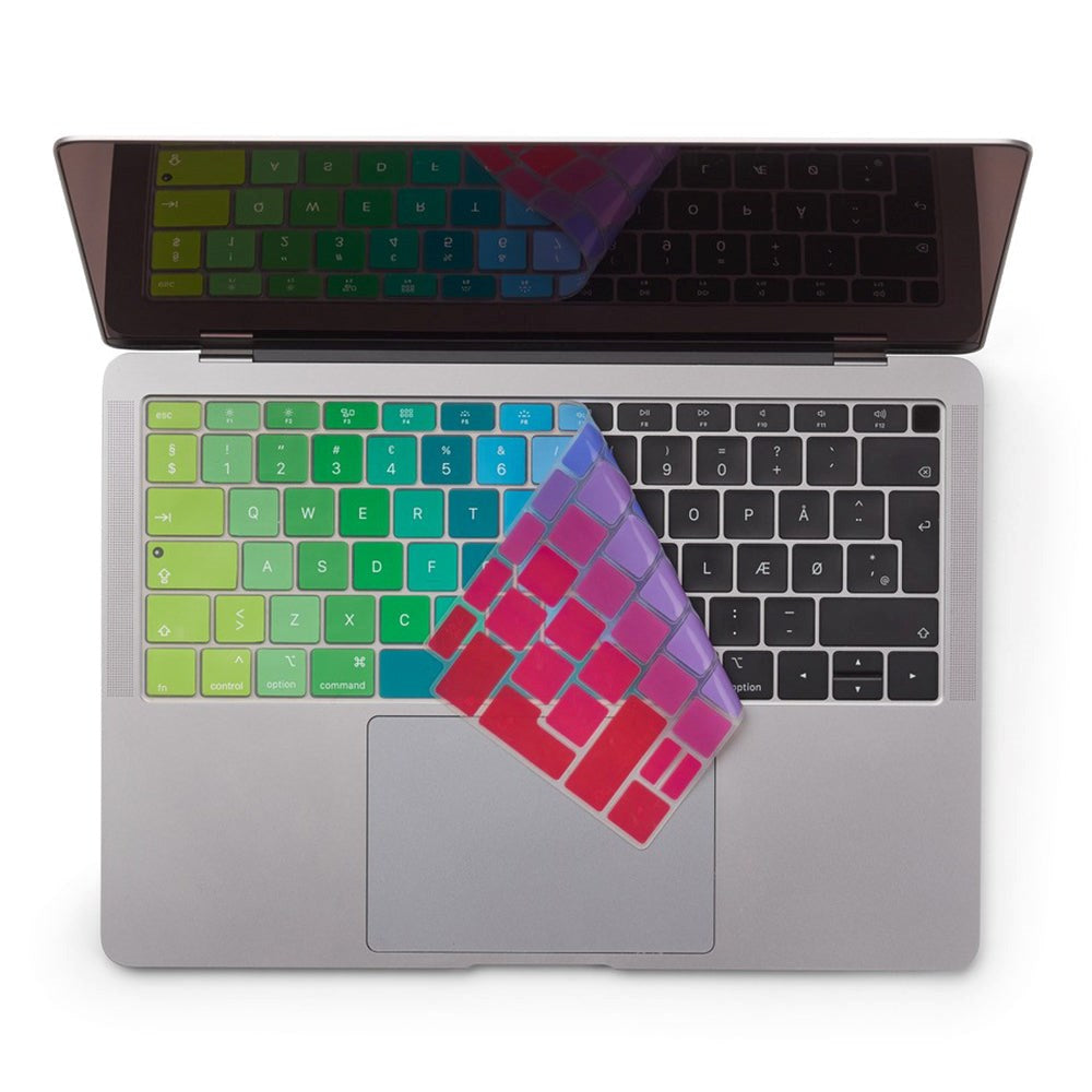 Philbert MacBook Air (A1932) tastaturdeksel m. Dansk tastatur - Rainbow