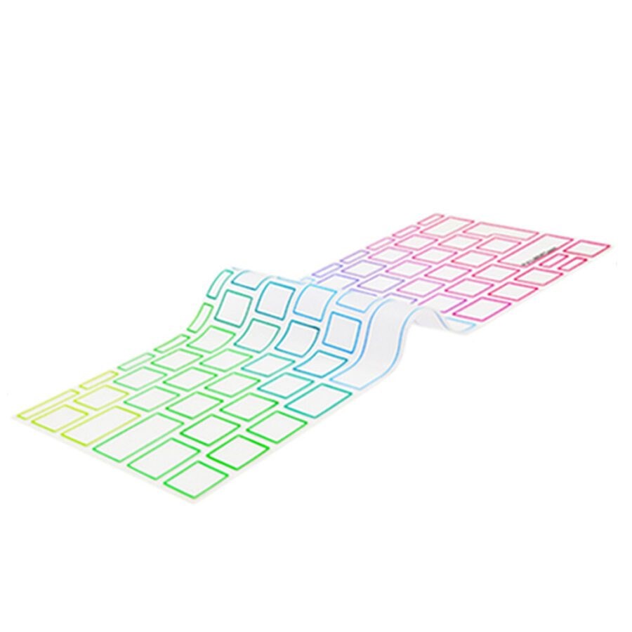 Philbert MacBook (A1534 / A1708) Tastaturdeksel m. Dansk tastatur - Gjennomsiktig / Regnbue