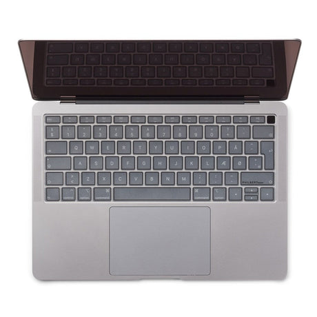 Philbert MacBook Air (A1932) tastaturdeksel m. Dansk tastatur - Gjennomsiktig / Sort