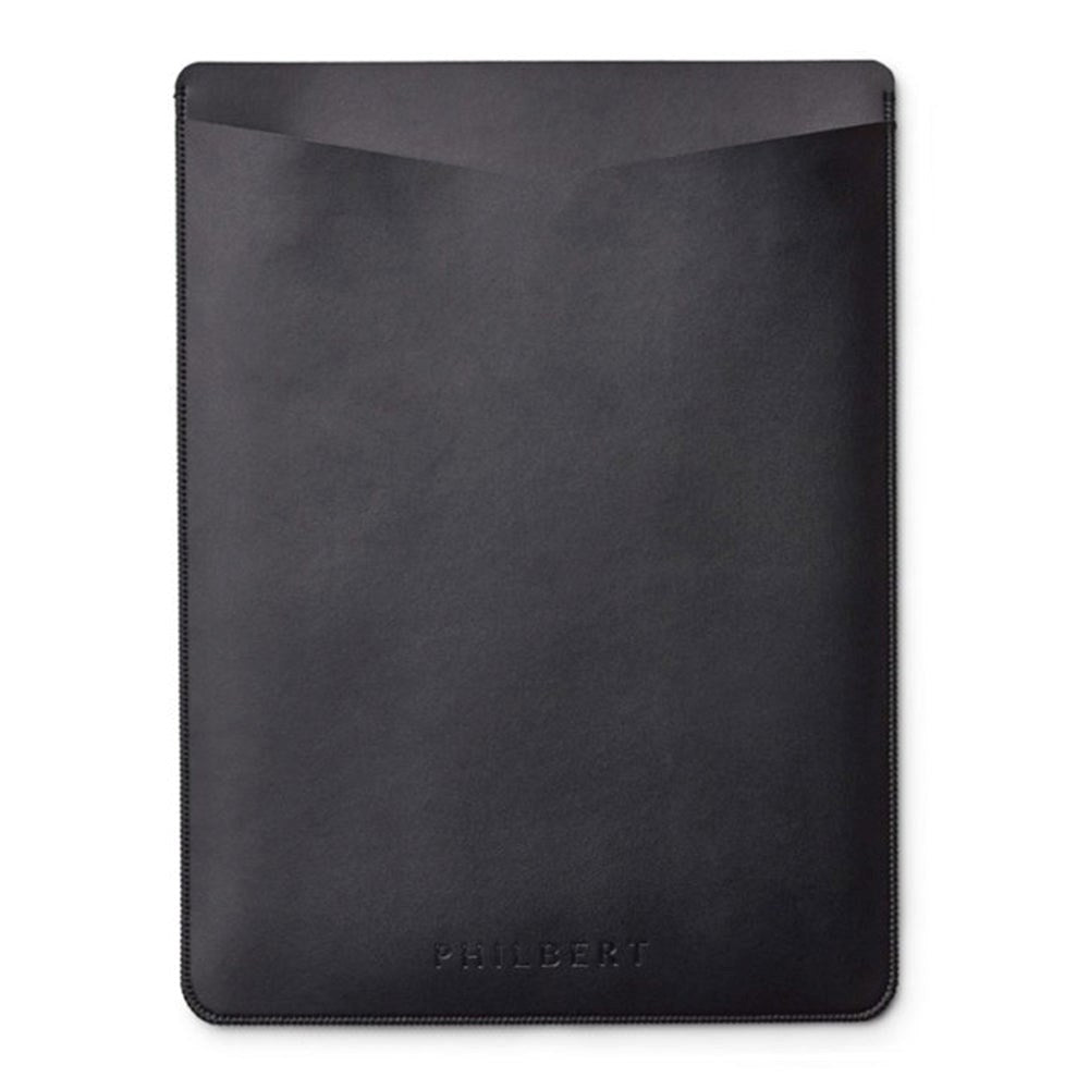 Philbert UltraSlim Vegan Leather Sleeve m. Stropp for MacBook / bærbar PC 13" (31,0 x 22,5 x 2 cm) - Svart