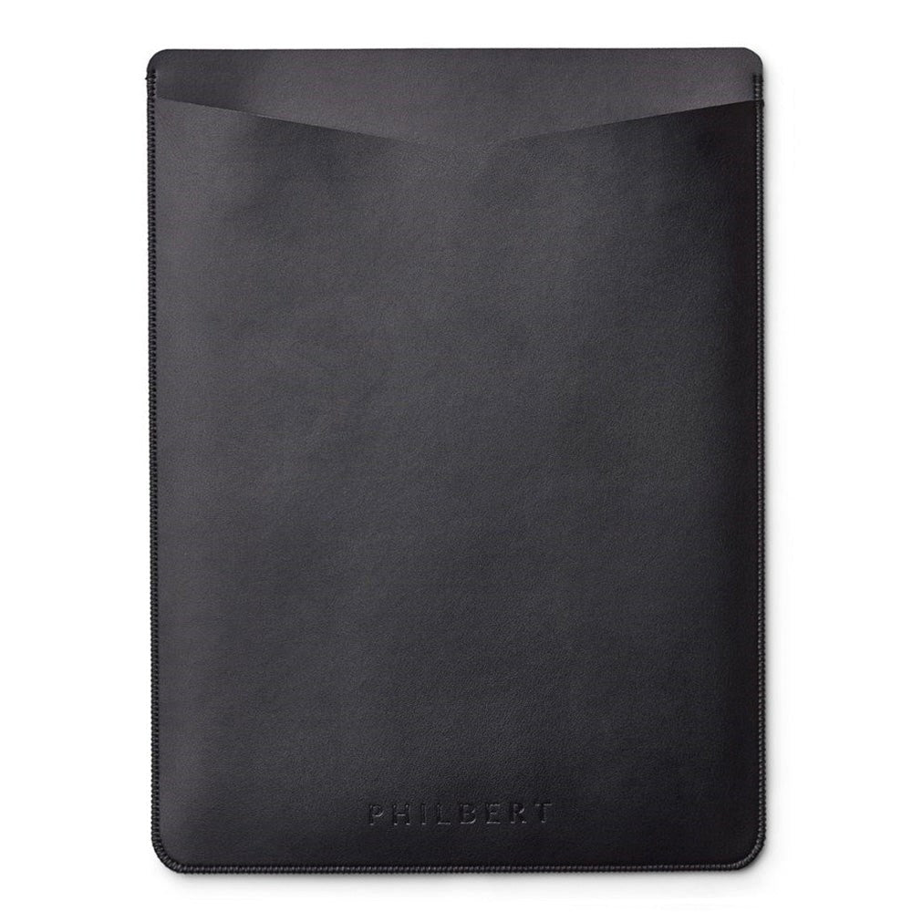 Philbert UltraSlim Vegan Leather Sleeve m. Stropp For MacBook / Laptop 16" (36 x 26 x 2 cm) - Svart