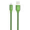 GreyLime Flettet USB-A til Lightning-kabel 2 meter - Grønn