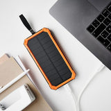 Lippa Solar PowerBank 10 000 mAh 10,5W 2 x USB-A - oransje / svart
