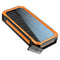 Lippa Solar PowerBank 20 000 mAh 20W 3 x USB-A &amp; 1 x USB-C - Svart / oransje
