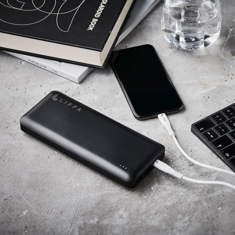 Lippa 65W Power Bank 26.800 mAh - 2 x USB-A - 1 x USB-C - Sort