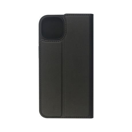 iPhone 14 Plus - GreenMind - Faux Leather Flip Cover m. Kortholder og stativfunksjon - svart