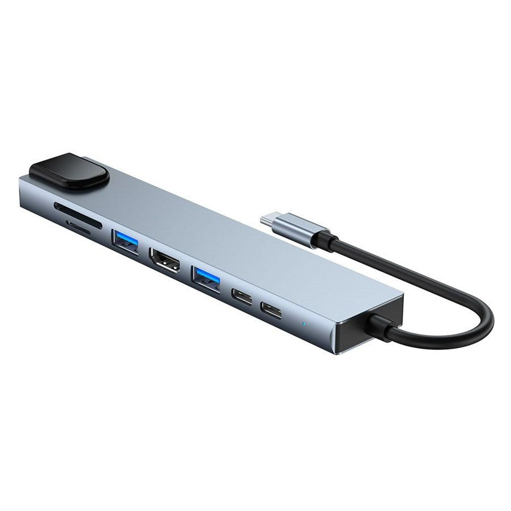 Lippa 8-in-1 87W USB-C Hub - Sølv