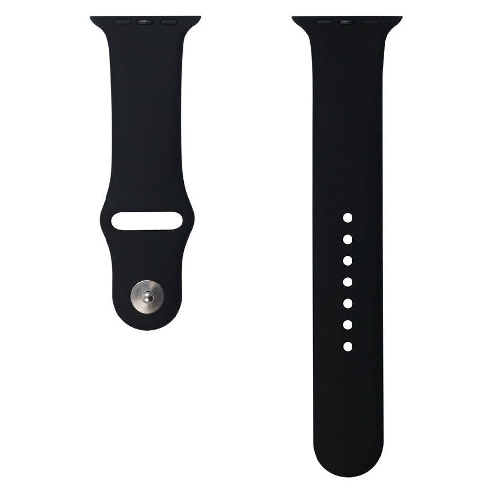 Apple Watch (42/44/SE/45/46/49mm) Lippa Silikone Rem - Sort