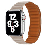 Lippa Apple Watch (38/40/SE/41/42 mm) magnetisk lærreim - beige