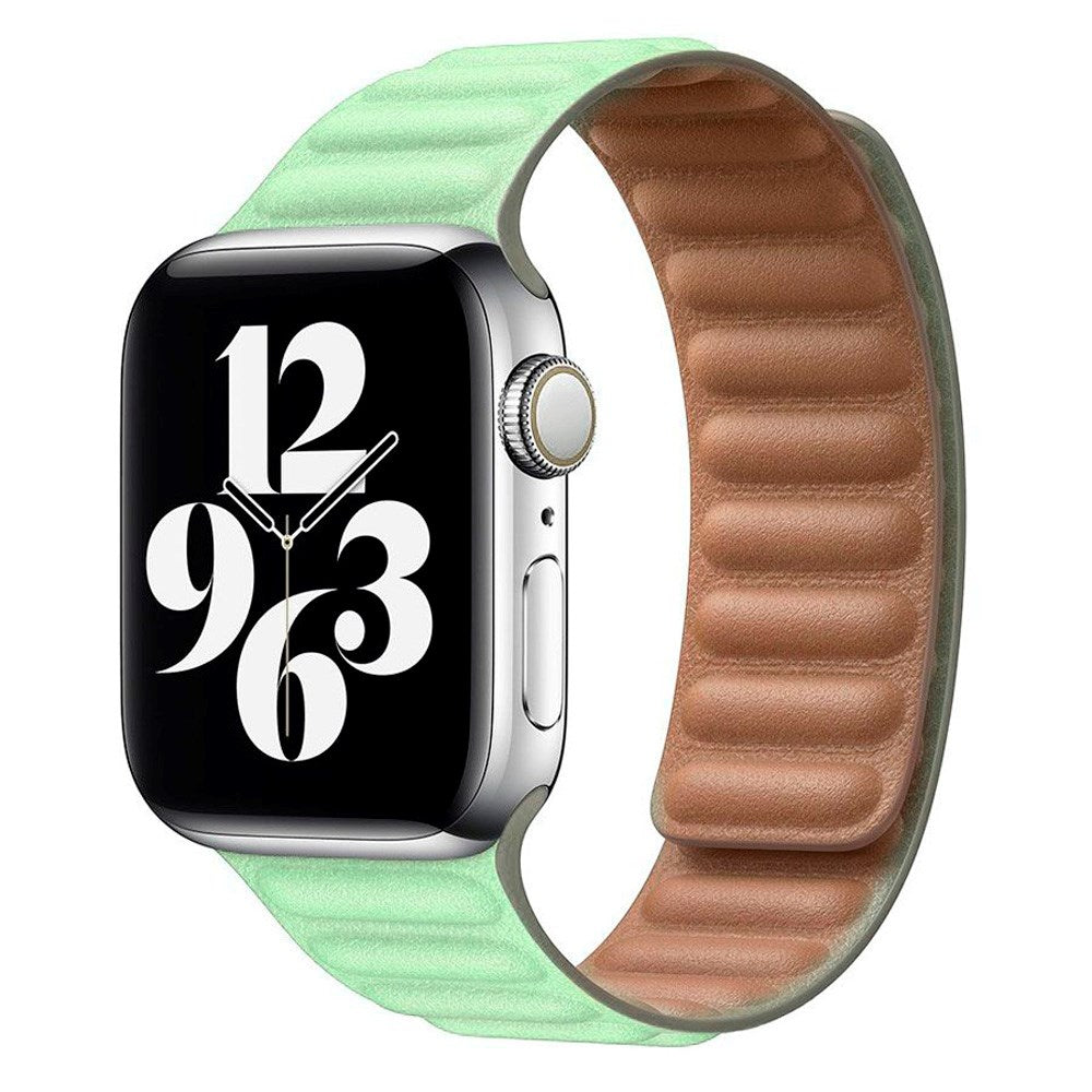 Lippa Apple Watch (38/40/SE/41/42 mm) magnetisk lærreim - turkis