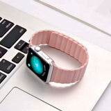 Lippa Apple Watch (38/40/SE/41/42 mm) magnetisk silikonrem - rosa