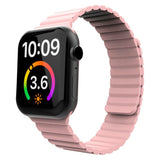 Lippa Apple Watch (38/40/SE/41/42 mm) magnetisk silikonrem - rosa