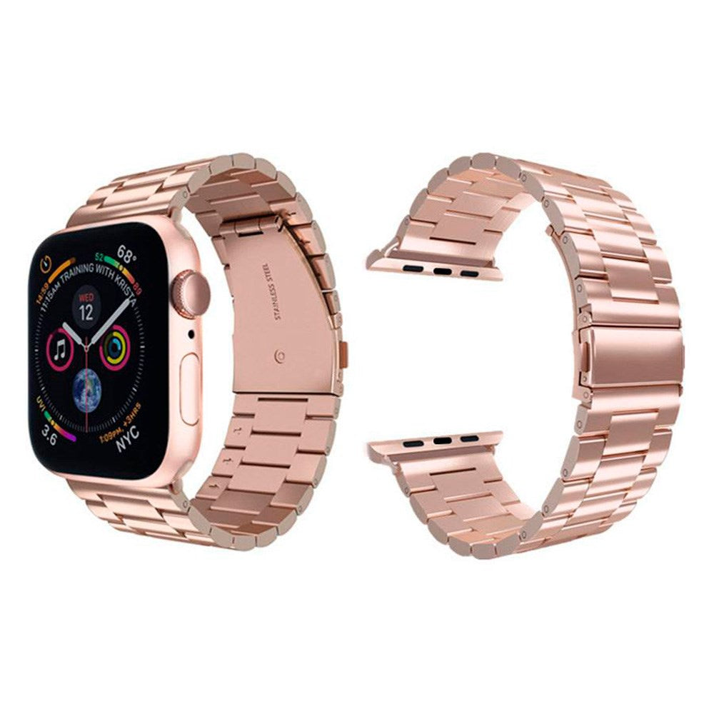 Lippa Apple Watch (38/40/SE/41/42 mm) stropp i rustfritt stål - rosa gull