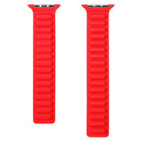 Lippa Apple Watch (42/44/SE/45/46/49mm) Magnetisk Læder Rem - Rød