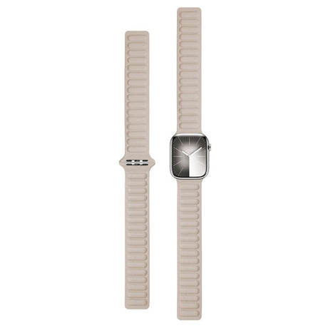 Lippa Apple Watch (42/44/SE/45/46/49 mm) magnetisk lærreim - beige