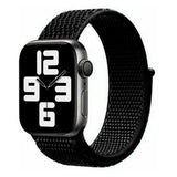 Apple Watch (42/44/SE/45/46/49 mm) Lippa Nylonstropp - Carbon Black