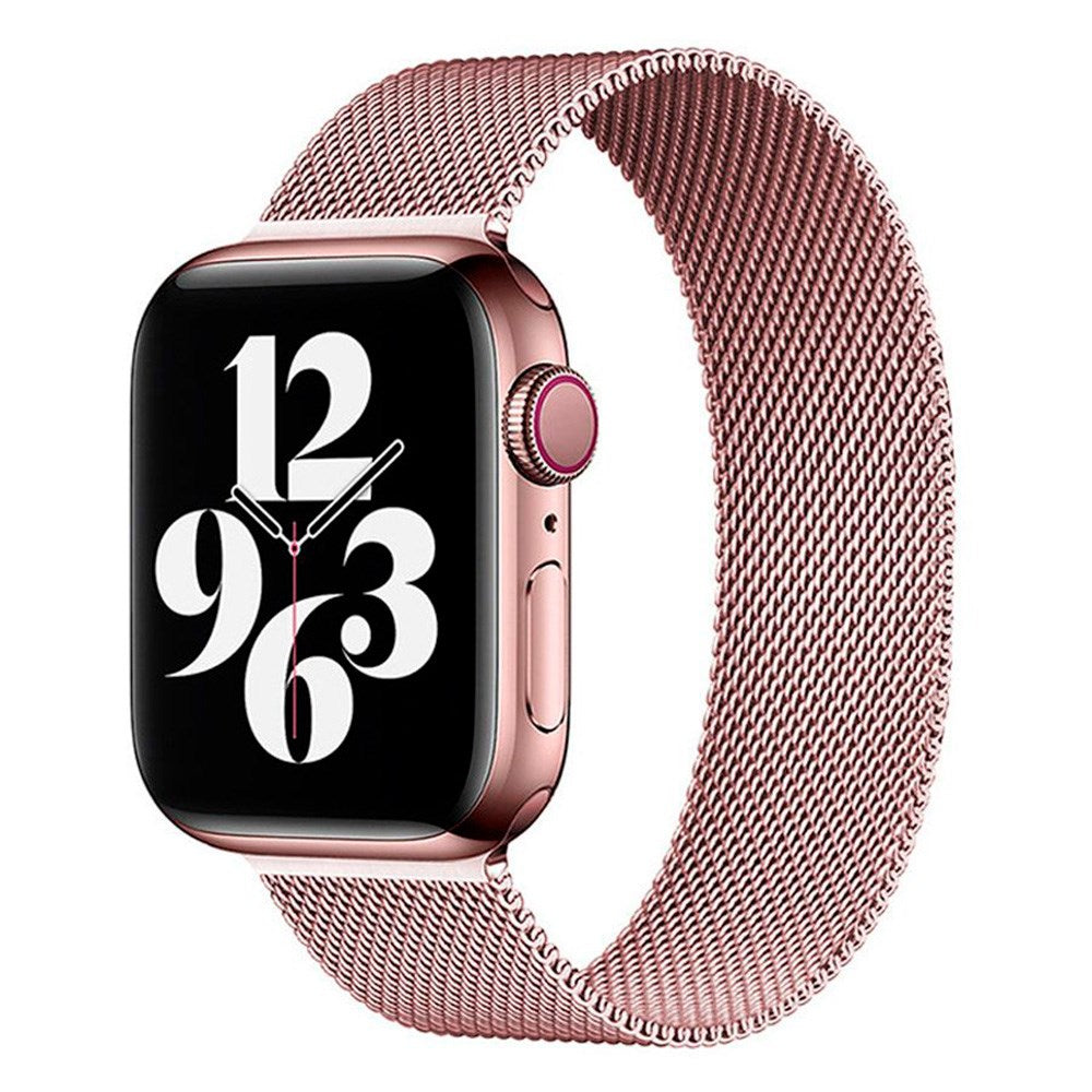 Lippa Apple Watch (42/44/SE/45/46/49 mm) magnetisk stropp i rustfritt stål - rosa gull