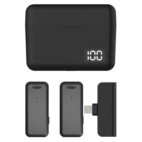 Lippa Trådløs Mikrofonsæt - Lightning Forbindelse - 2 stk. - Sort