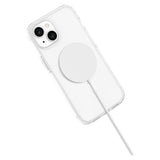 iPhone 15 Lippa Hybrid Plastik Mobil Cover - MagSafe Kompatibel - Gennemsigtig / Hvid