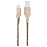 GreyLime 15W Braided USB-A til USB-C Kabel 50 centimeter - Beige