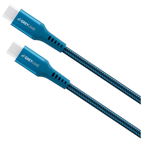 GreyLime 60W Braided USB-C til USB-C Kabel 50 centimeter - Blå