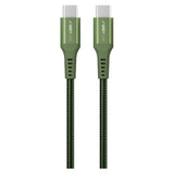GreyLime 60W Braided USB-C til USB-C Kabel 50 centimeter - Grøn