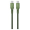 GreyLime 60W Braided USB-C til USB-C Kabel 3 meter - Grøn