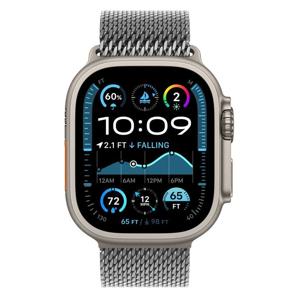 Apple Watch (42/44/SE/45/46/49mm) Lippa Rustfri Stål Rem - inkl. Lås - Sølv