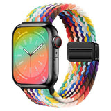 Apple Watch (38/40/SE/41/42mm) Nylon Rem Lippa - Magnetisk Lås - Multifarvet