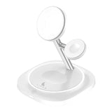 Lippa Trådløs Oplader - 3-i-1 Funktion - 15W - USB-C - MagSafe / Qi Kompatible - Hvid
