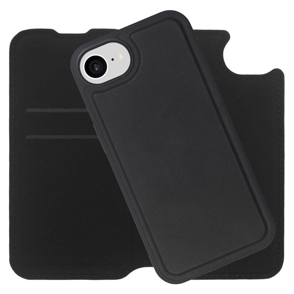 iPhone 17e / 16e Lippa Kunstlæder Wallet Flip Cover - Sort