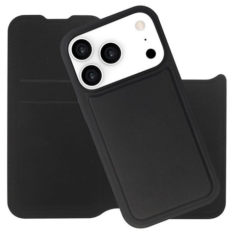 iPhone 17 Pro Lippa Kunstlæder Wallet Flip Cover - Sort
