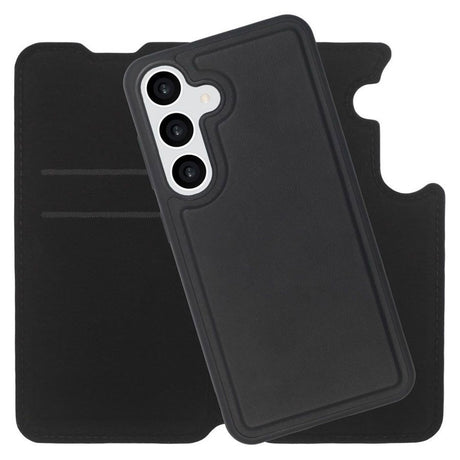Samsung Galaxy S25 Lippa Kunstlæder Wallet Flip Cover - Sort