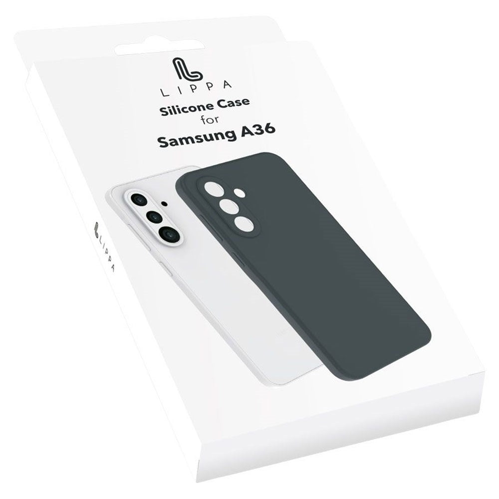 Samsung Galaxy A36 Lippa Silikone Bagside Cover - Sort