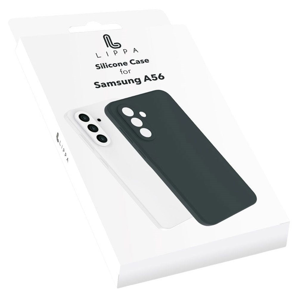 Samsung Galaxy A56 Lippa Silikone Bagside Cover - Sort